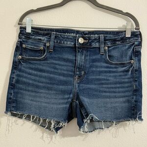 USED American Eagle Denim Midi Cutoff Shorts